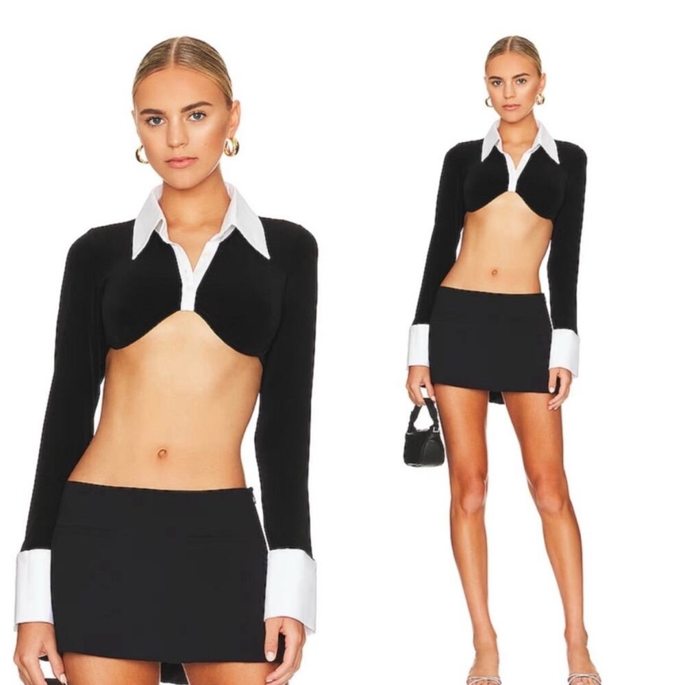 NWT Mirror Palais Underwire Polo 2.0 Crop Top
